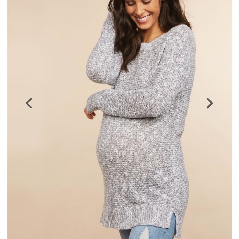 Grey maternity sweater